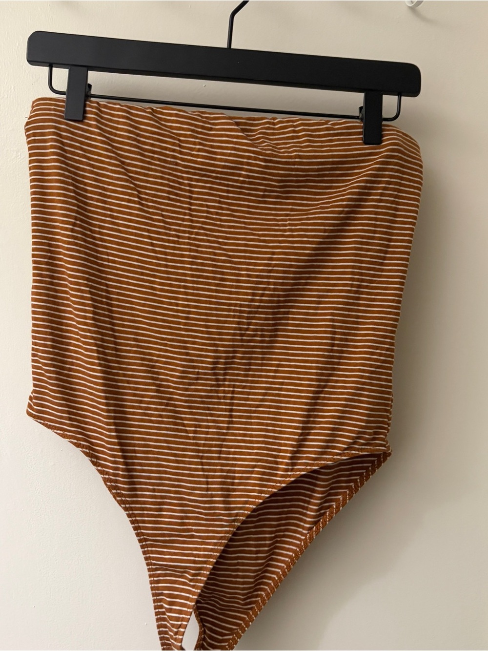 Heart & Hips Rust and White Striped Top